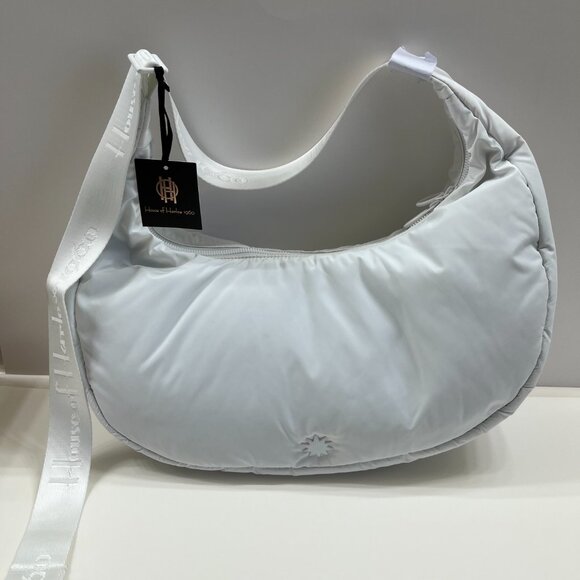 House of Harlow 1960 - Crescent Nylon Zip Hobo Shoulder Bag- White -NWT - Picture 5 of 10